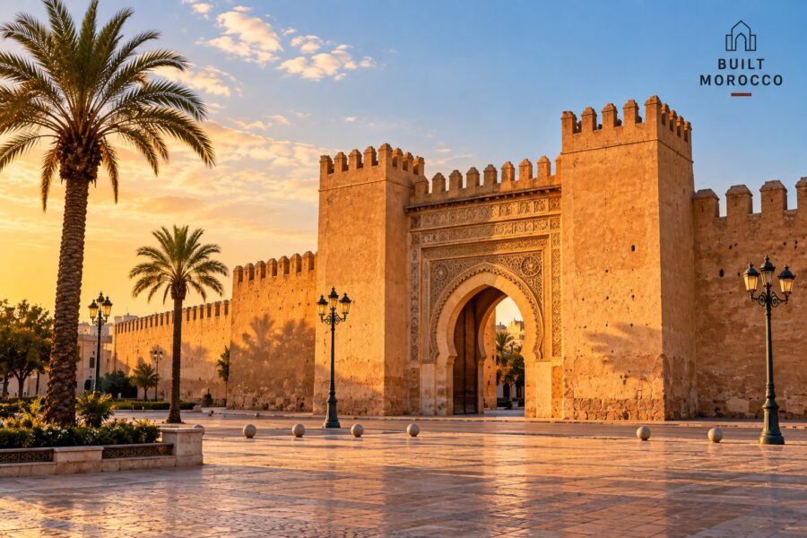 Generated image: Bab Sidi Abdelwahab, gate of the Oujda medina, and its rampart